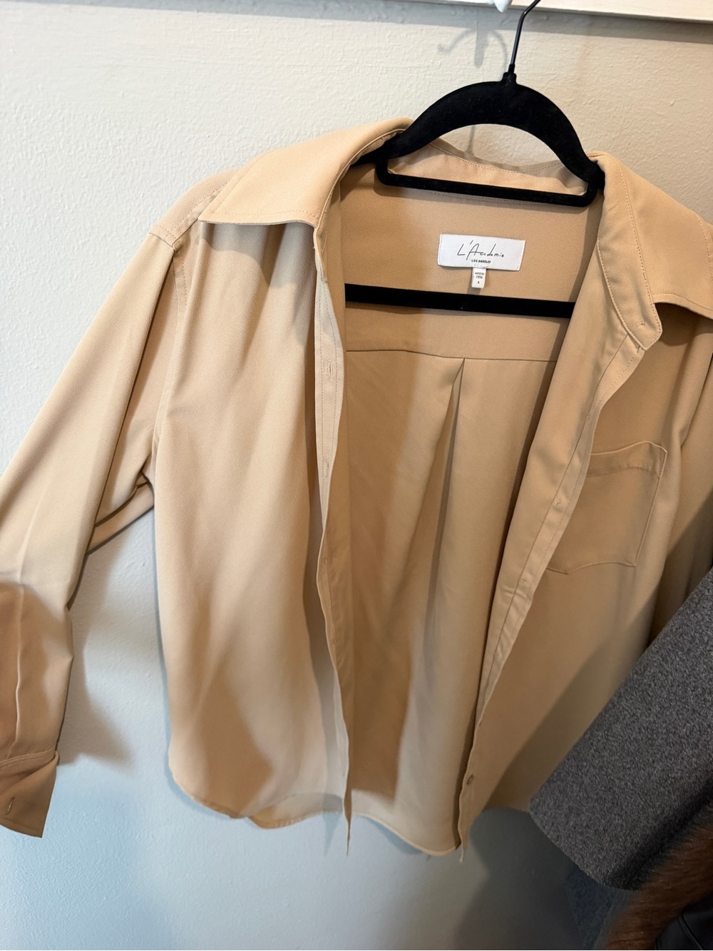 L'Academie Neutral blouse and skort set - Picture 3 of 6